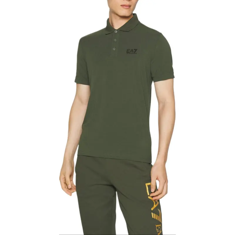 EMPORIO ARMANI EA7 SS24 Polo Shirt Men's Green-4