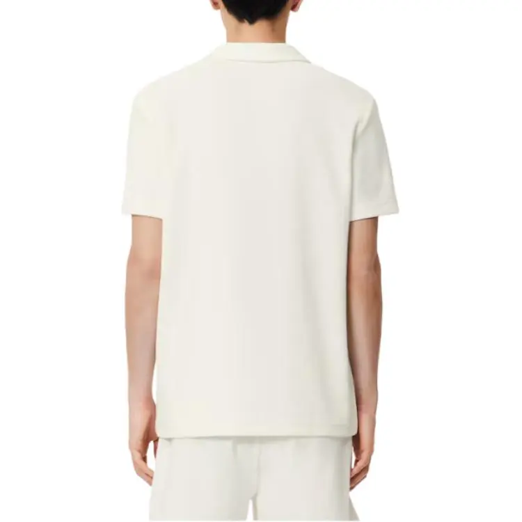 LACOSTE Logo appliqué Velvet Polo Shirt-4