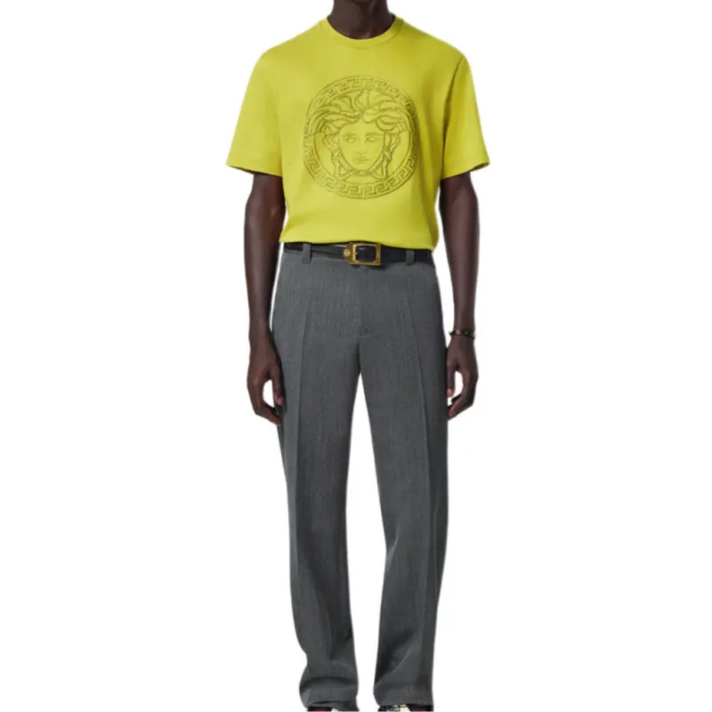 VERSACE Medusa embroidered T shirt-3