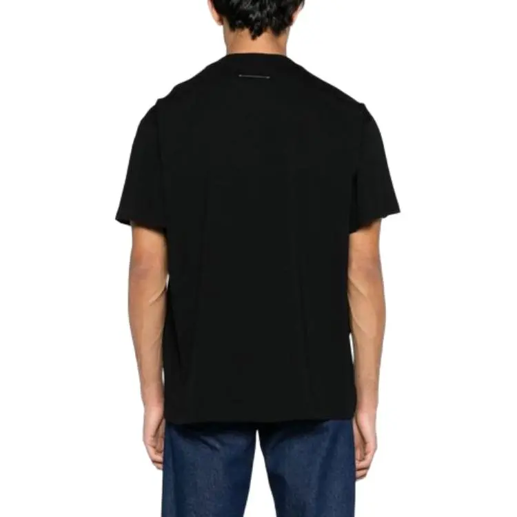 MM6 Maison Margiela Invitation patch Cotton T shirt-4