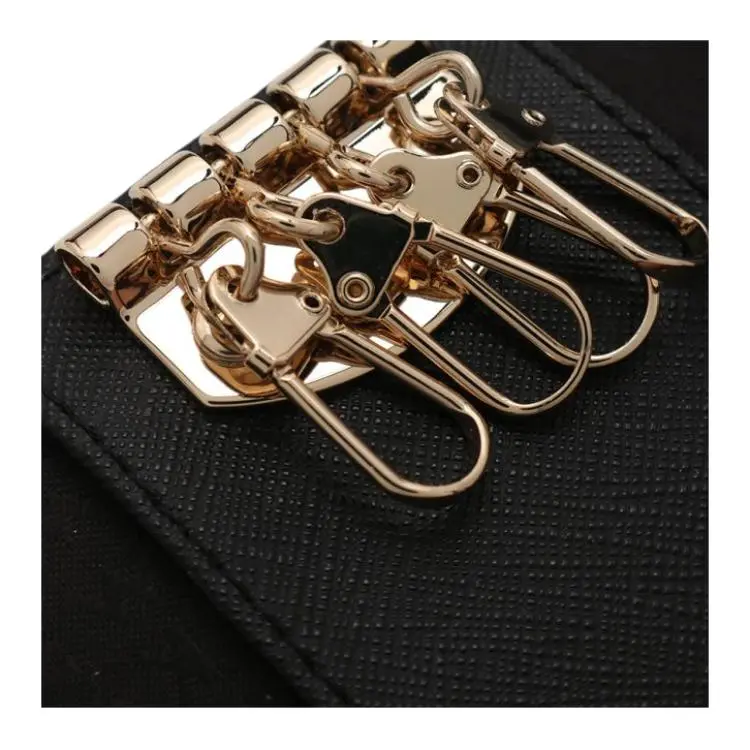 Kate Spade Leather Card Holder Key Pouch Women's Black-4