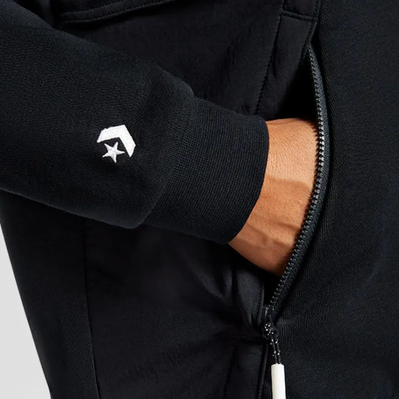 Converse Wordmark Pullover Hoodie Sweatshirt Women's Black-4