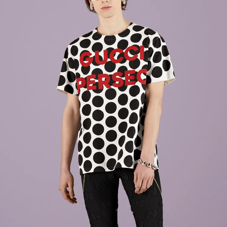 GUCCI Perseo Polka Dot Print T Shirt-1