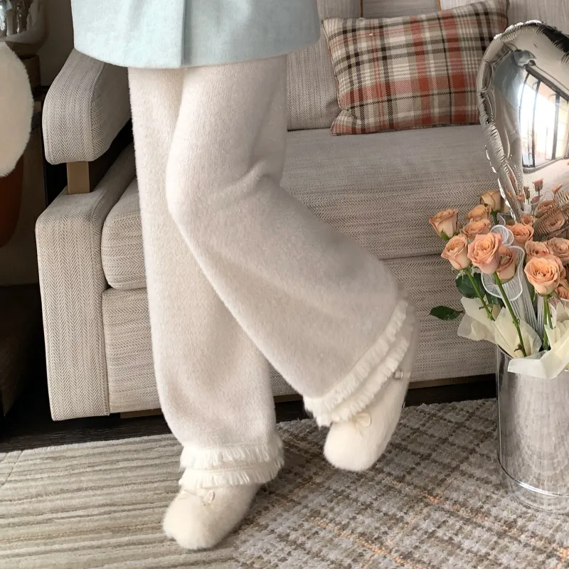 Blovelan Casual Pants Women's Snowflake White-6