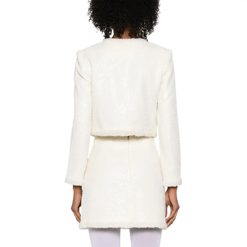 Self portrait Boucle Embellished Trim Jacket-3