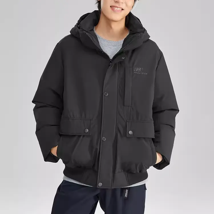 Skechers Sports Life Collection Down Jackets Men Carbon Black-4