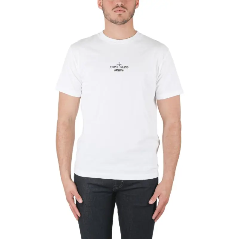 STONE ISLAND Logo Printed Crewneck T Shirt-2