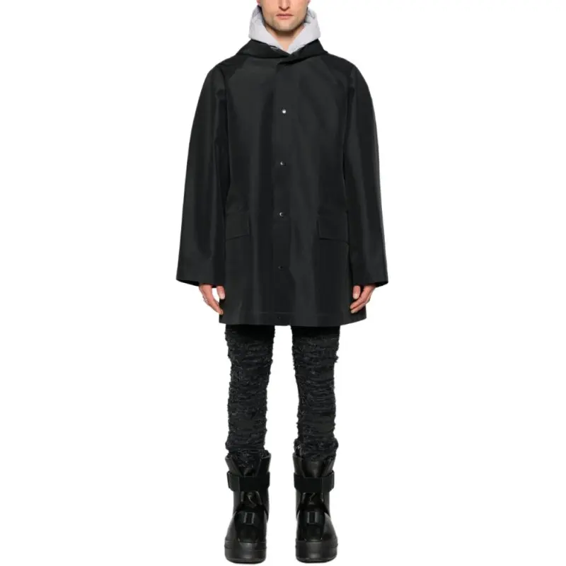 Balenciaga Button-Up Hooded Jacket-1