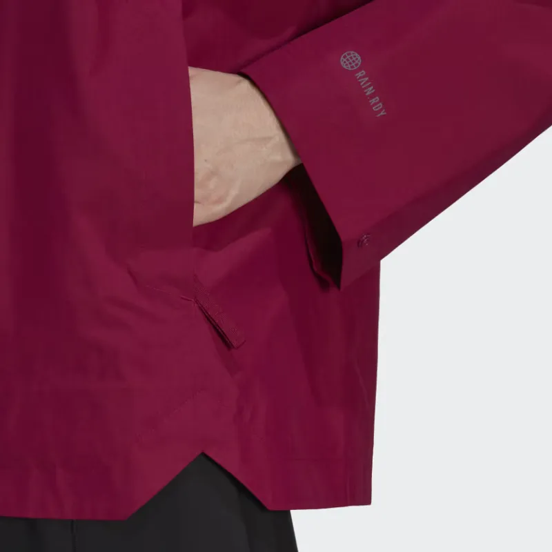 Adidas Adidas Terre TRAVEER RAIN.RDY JACKET Jackets Coats Women's Dark Purple Red-2