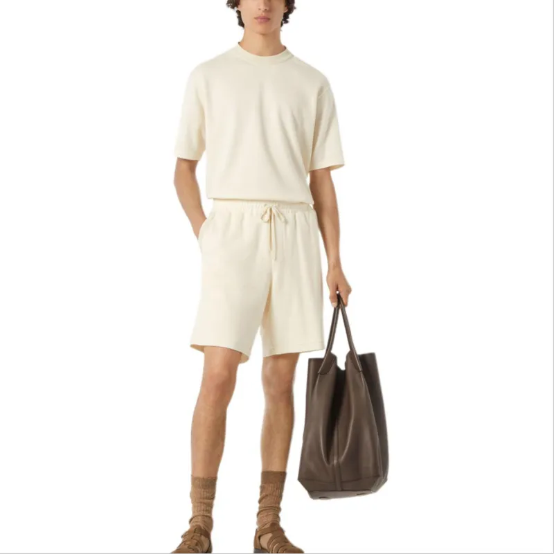 Loro Piana SS25 Casual Shorts Men's Cream Almond-2