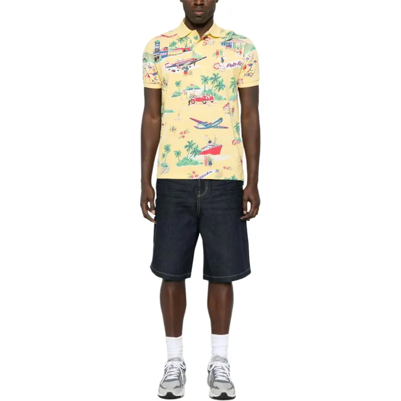 Polo Ralph Lauren Short Sleeved Illustration Printed Polo Shirt-1