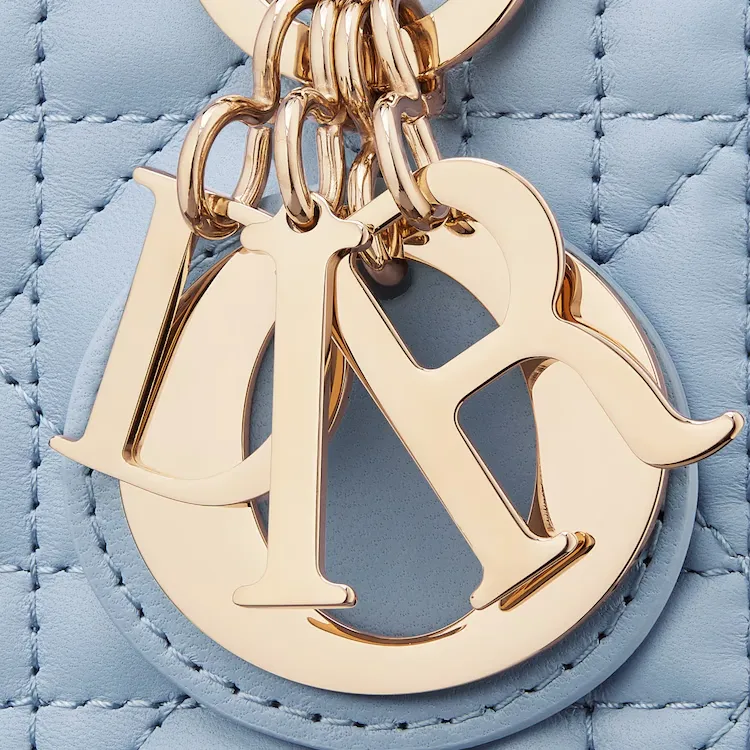 DIOR Lady Dior Lambskin Lady Dior Bag, Shoulder Bag, Crossbody Bag, Handbag Mini Women's Blue-3