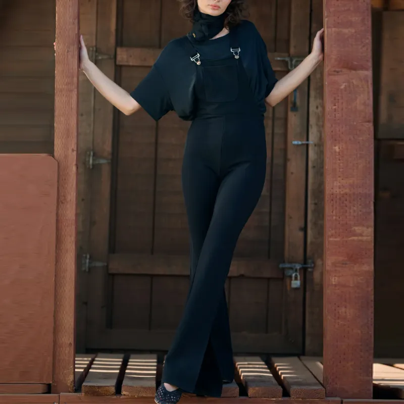 Selkie Collection Overalls Women's Black-1