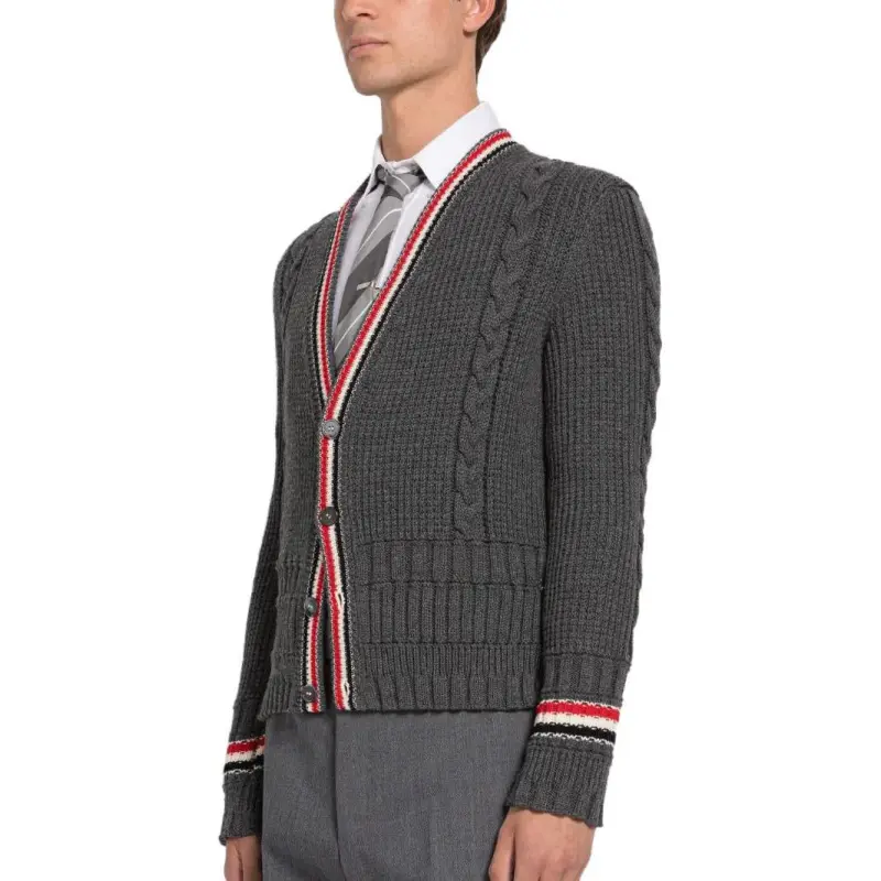 THOM BROWNE Sweaters Men Gray-3