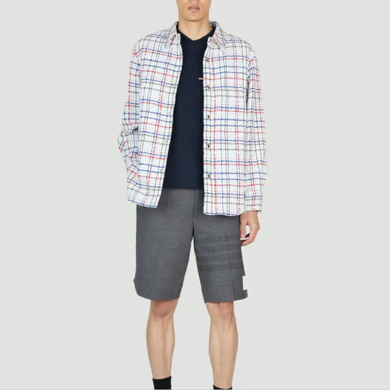 THOM BROWNE Gingham Check Buttoned Overshirt-4