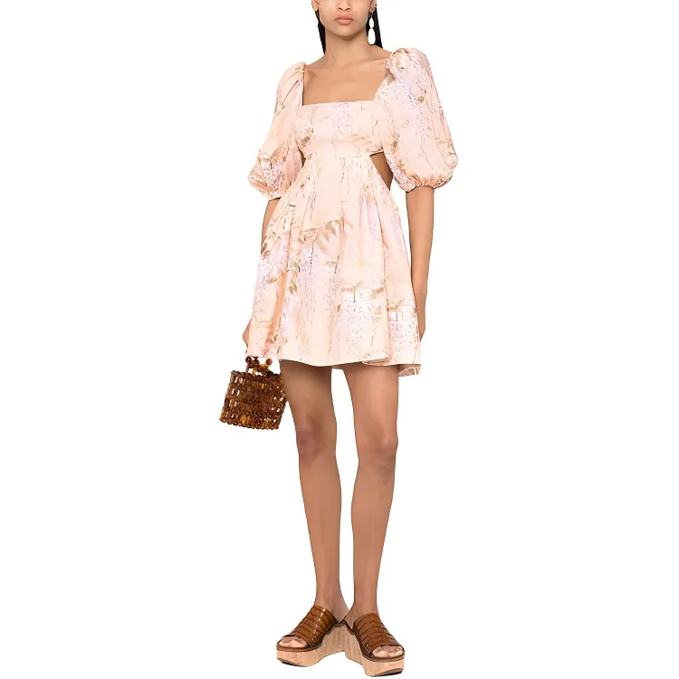 Zimmermann Short Sleeved Dresses Women's Pink-1
