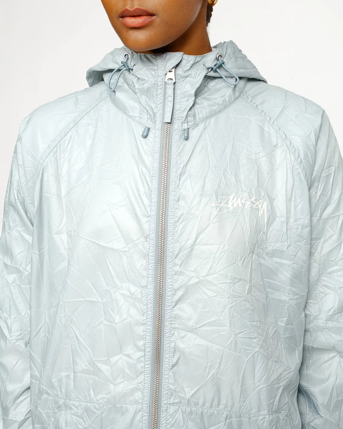 Stussy Wrinkled Nylon Beach Shell Jacket - POIZON