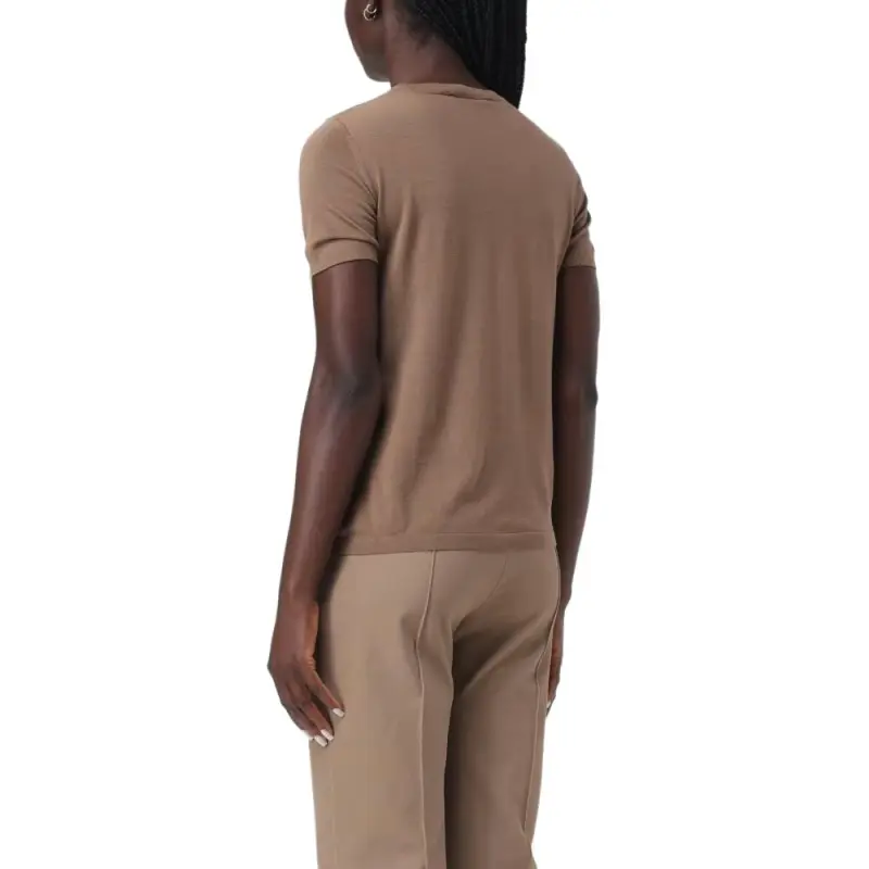 'S MAX MARA Egidio Crewneck Knitted T-Shirt-3