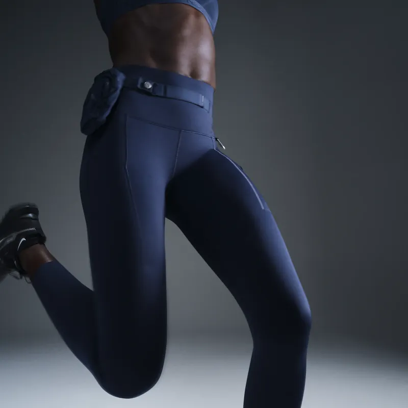Nike Firm Support High Waisted 7/8 Leggings With Pockets Leggings Women's Marine Blue-2