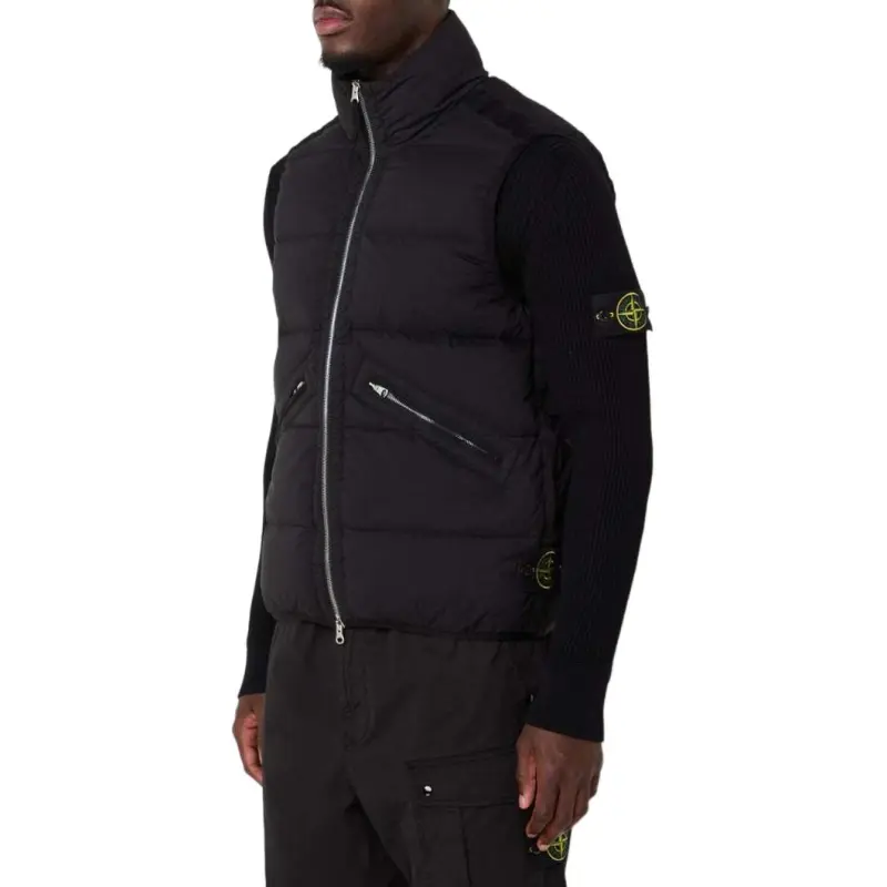 STONE ISLAND High Neck Zipped Down Gilet-4