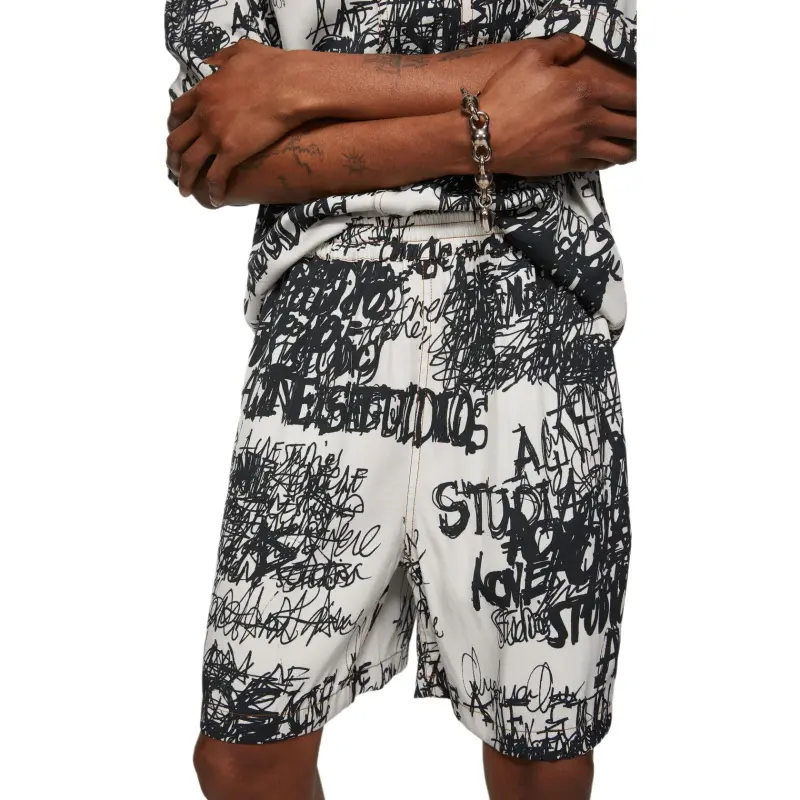 Acne Studios Logo Printed Shorts-4