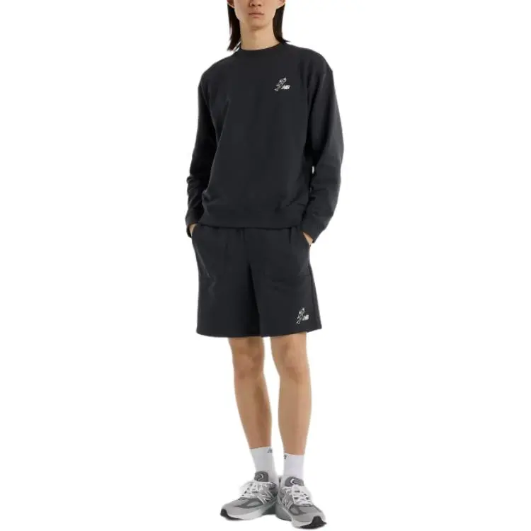 New Balance SS25 Crew Neck Baseball Sweatshirt Unisex Dark Gray-3
