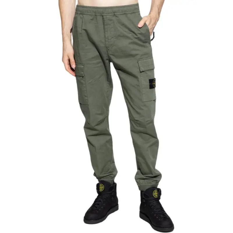 STONE ISLAND Compass Patch Tapered Leg Cargo Pants-3