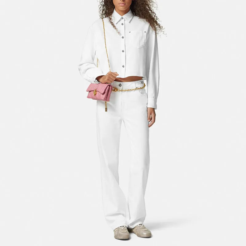 VERSACE La Medusa '95 Cropped Shirt-3