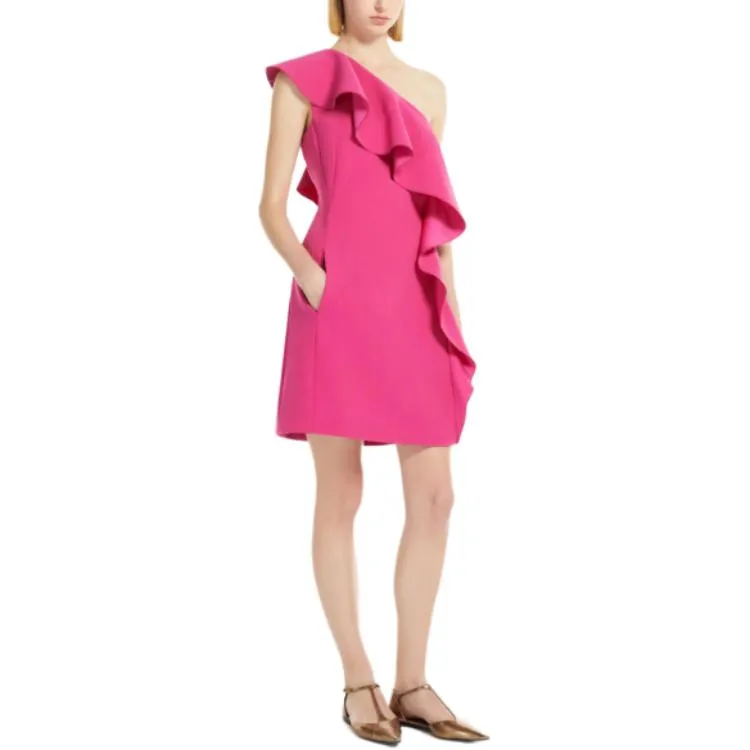 MaxMara Studio Giacomo Ruffled One Shoulder Dress-2