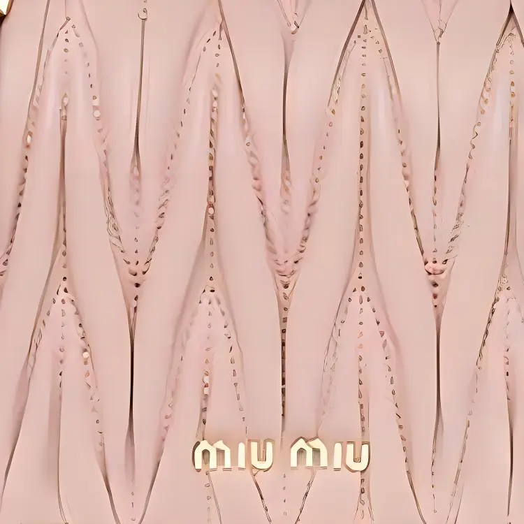 MIU MIU Wander Series Sheepskin Shoulder Bag Crossbody Bag Women's Apricot-3