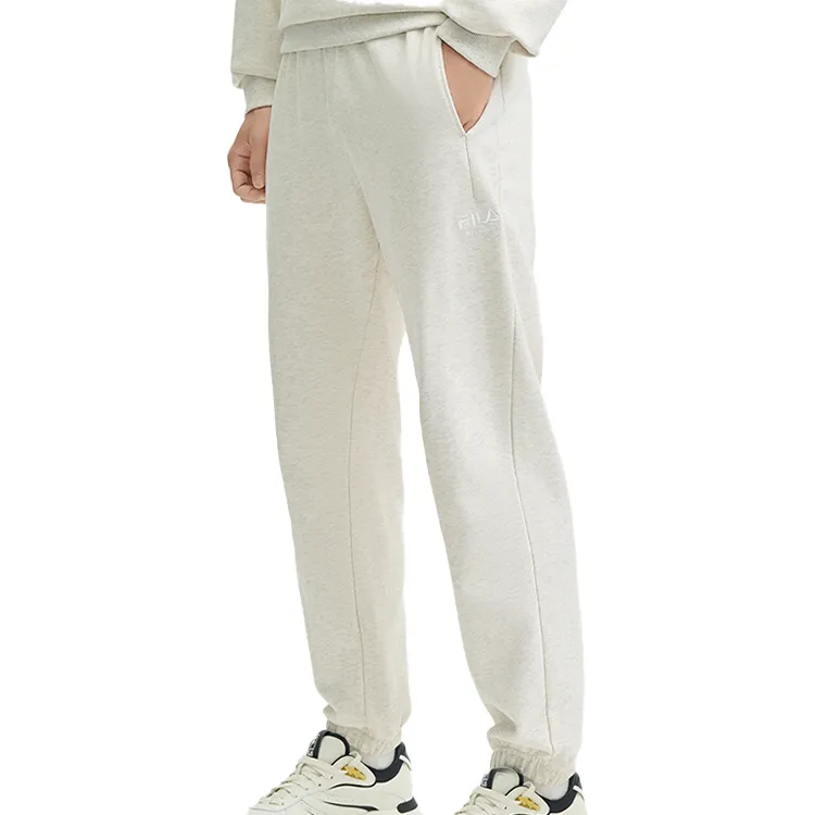 FILA Knitted Sports Pants Men's Light Khaki Heather Gray-2