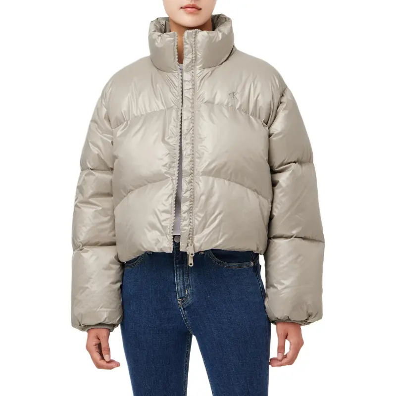 CALVIN KLEIN Puffer Jacket Women's Brown-3