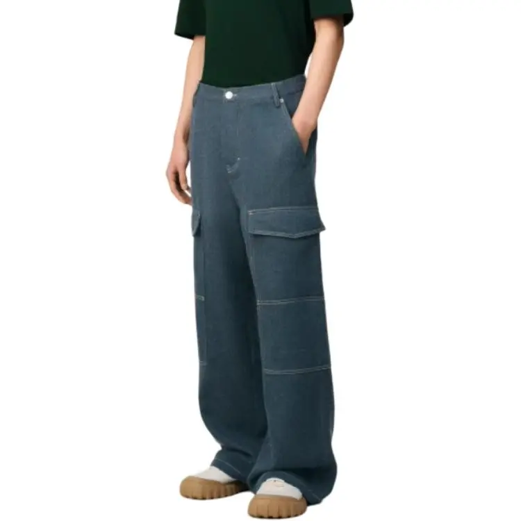 AMIPARIS Cargo Pants Unisex Navy Blue-3