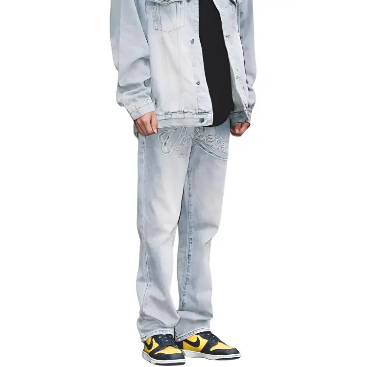 UNTILWERICH Jeans Unisex Gray Blue-2
