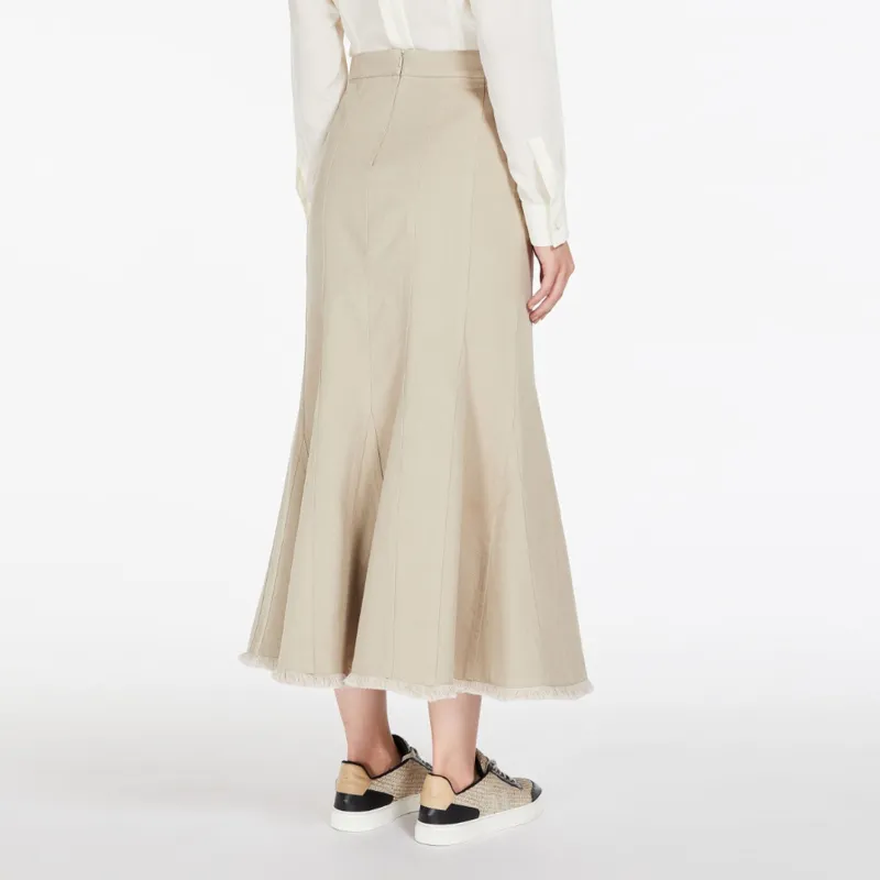 MaxMara Casual Long Skirt Women's Beige-3