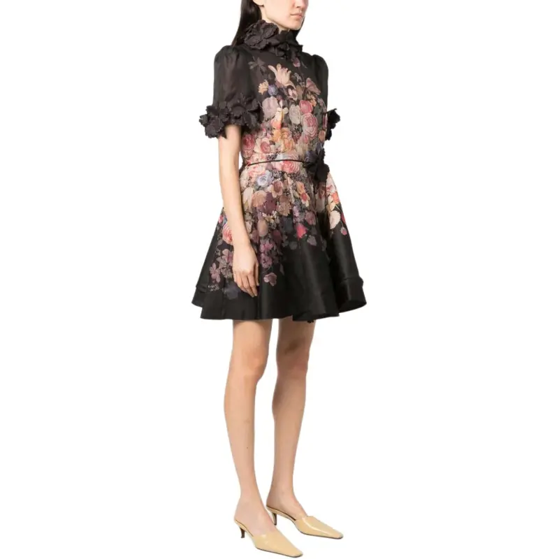 Zimmermann Short Sleeved Dresses Women's Black-3