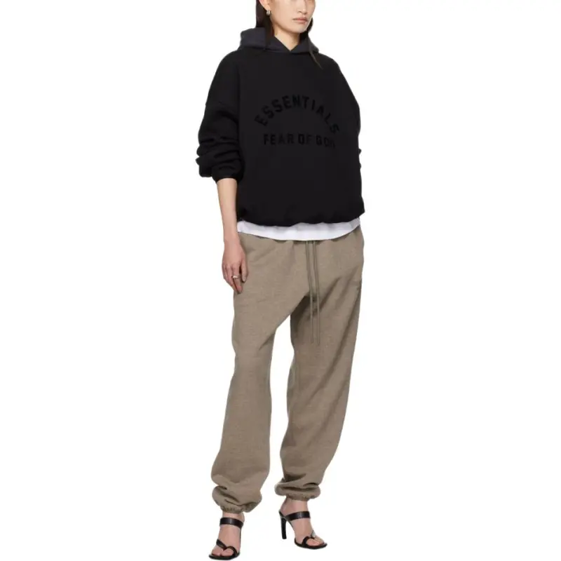 Fear Of God Essentials Logo Lettering Patch Panelled Hoodie-2