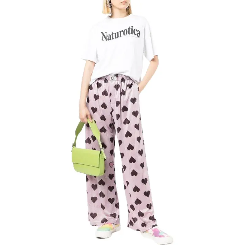 NATASHA ZINKO Heart print Wide leg Trousers-1