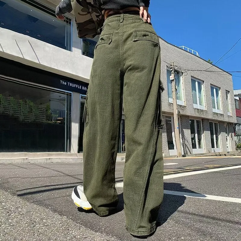 GTRG Casual Pants Unisex Army Green-3