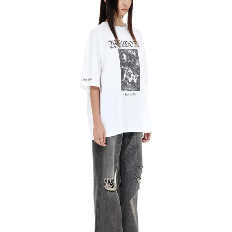 WE11DONE SS25 T Shirt Unisex White-4
