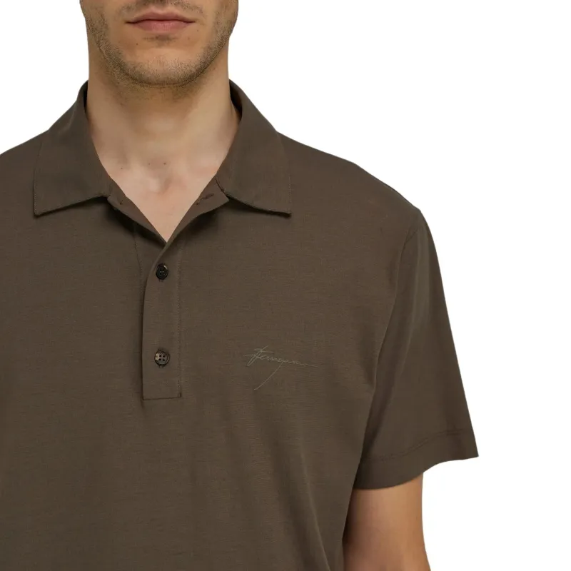 Ferragamo Signature Cotton Polo Shirt-4
