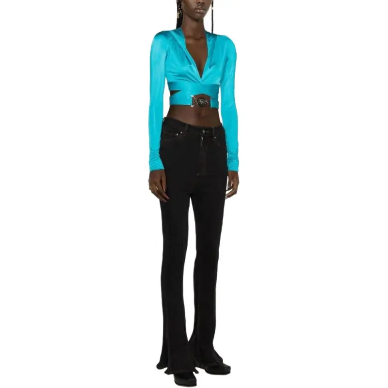 VERSACE Medusa Biggie Cut Out Cropped Top-3