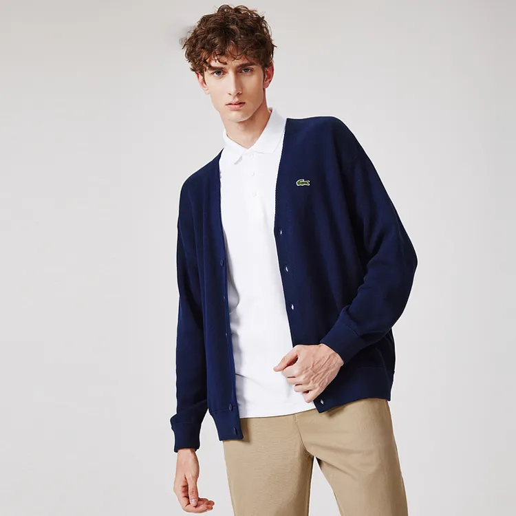 LACOSTE Knitwear Men Navy Blue-3