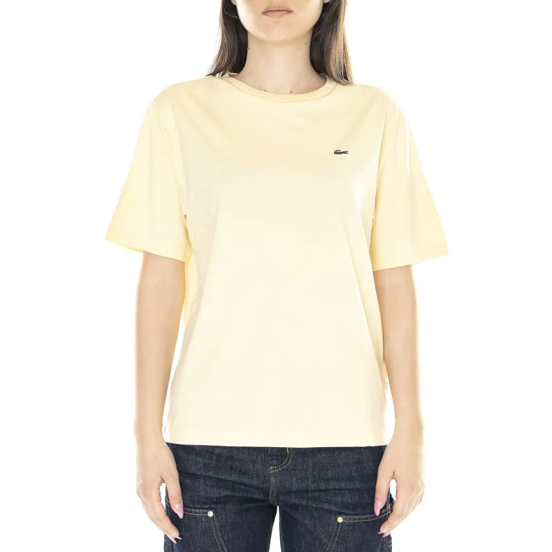 LACOSTE T Shirt Women's Beige Yellow-3