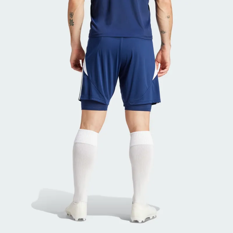 Adidas Tiro 24 Training 2-In-1 Shorts Sports Shorts Unisex Marine Blue-3