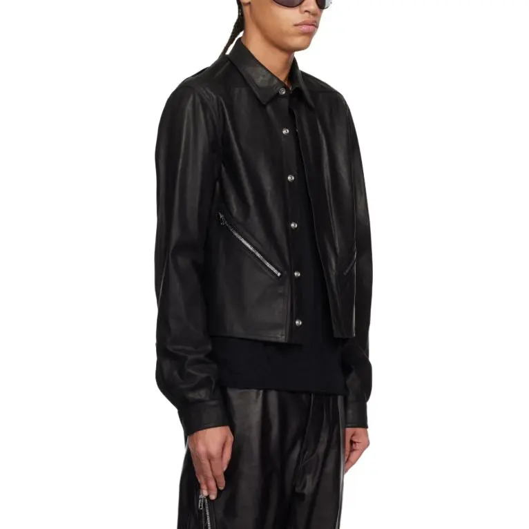 RICK OWENS Leather Jacket-2