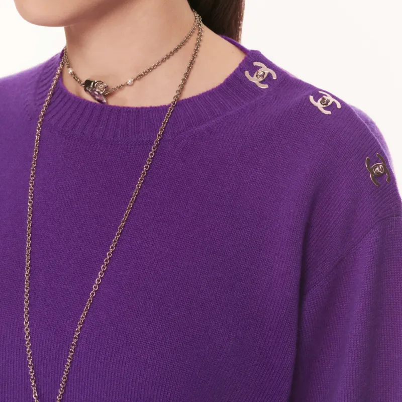 CHANEL FW24 Sweatshirt Women's Purple-3