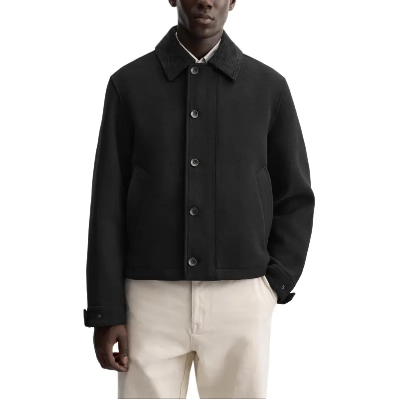 ZARA Jackets Men Black-4