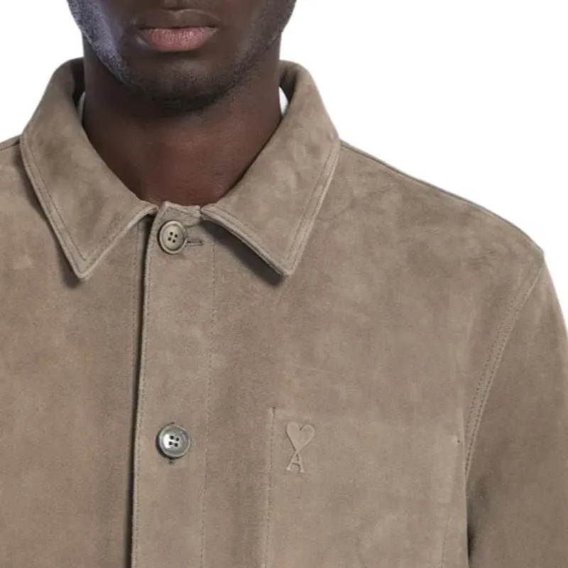 AMIPARIS Paris Leather Buttoned Jacket-3