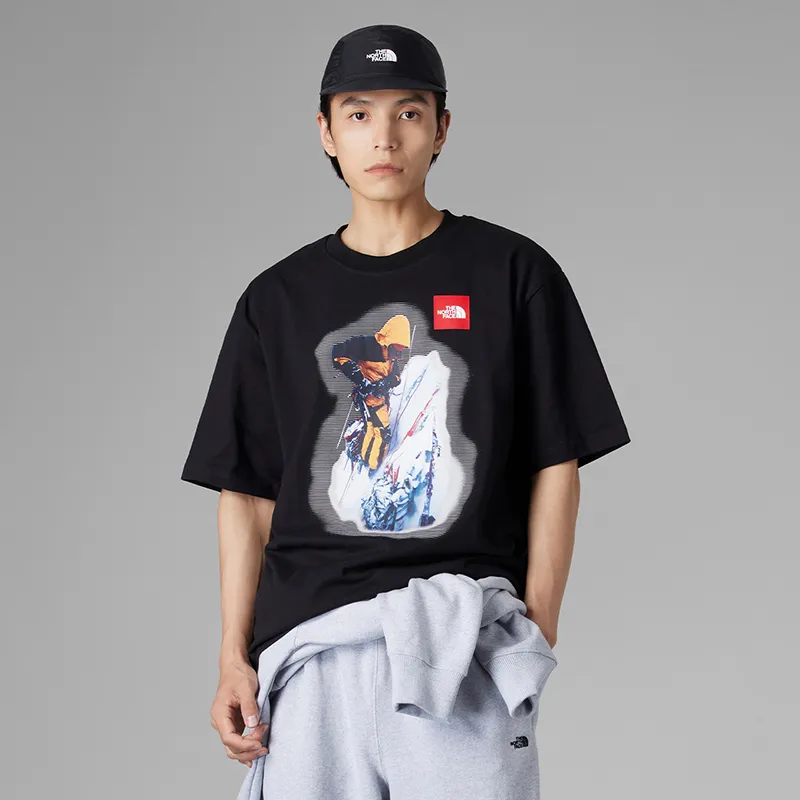 THE NORTH FACE Back In Blue Series T Shirts Men Black-3
